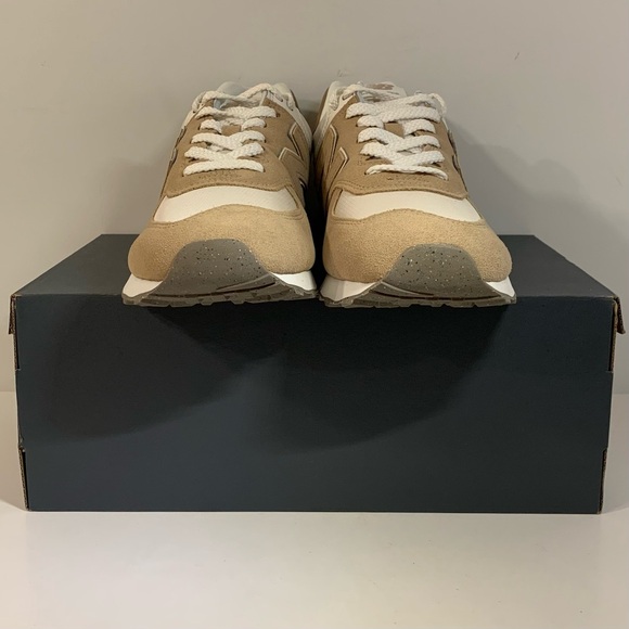 🦴 [BRAND NEW] NEW BALANCE 574 BONE WHITE MENS SHOES SIZE 9.5 SNEAKERS 🦴 - Picture 4 of 10
